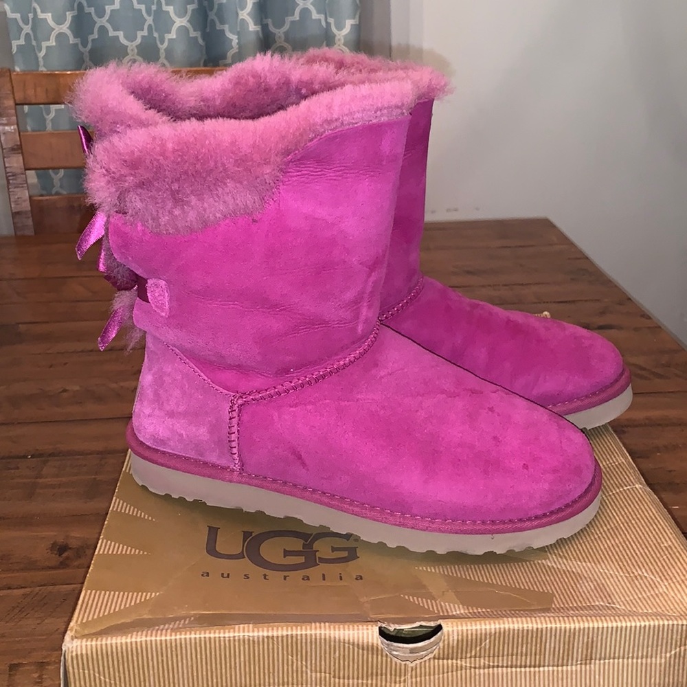 Pink Bailey Bow UGG boots